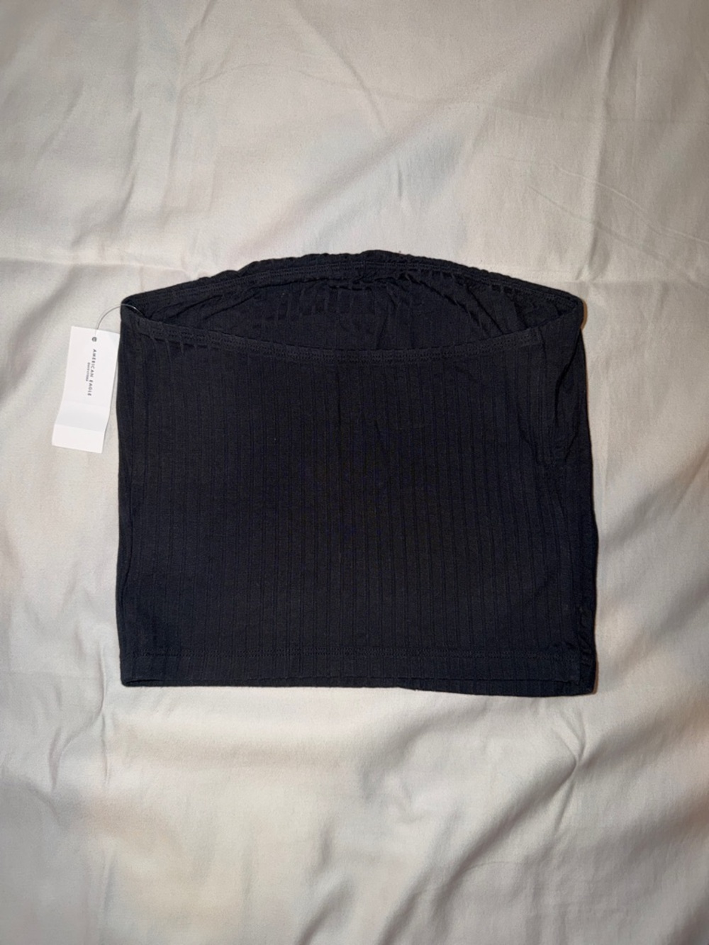American Eagle Outfitters‎ Black Ribbed Strapless Tube Top - Picture 2 of 6